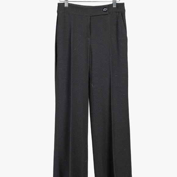 Emporio Armani Black Wide-Leg Trousers
